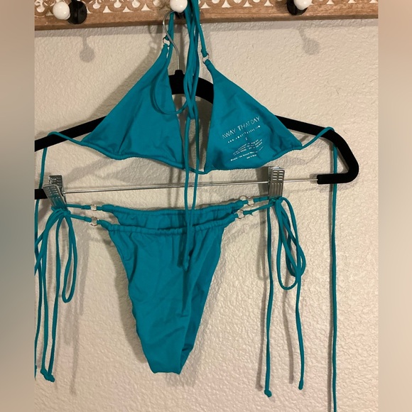 Away That Day Bikini Set Saphire Blue Size S - Picture 3 of 9